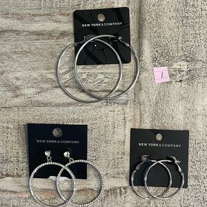 New York & Company Hoop Earring Set (3 pairs)